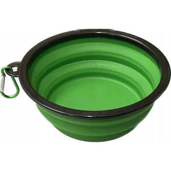 Miska pro psa Skládací (cestovní) silikonová miska Reddy Zoo zelená 1 l
