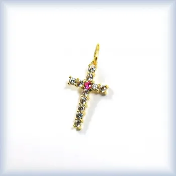 Šperk zirkony Preciosa s rubínem uprostřed