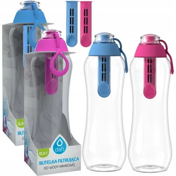 Láhev 2x filtrační láhev Dafi Soft 0,5 l růžová a modrá