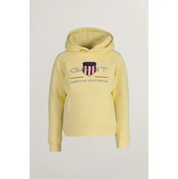 Dívčí oblečení MIKINA GANT ARCHIVE SHIELD RAGLAN HOODIE DUSTY LIGHT YELLOW
