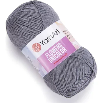 Příze Yarn Art Flowers Unicolor 744 šedá