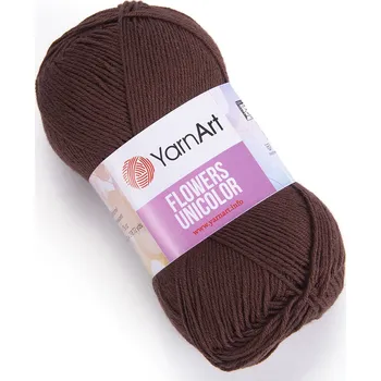 Příze Yarn Art Flowers Unicolor 766 hnědá