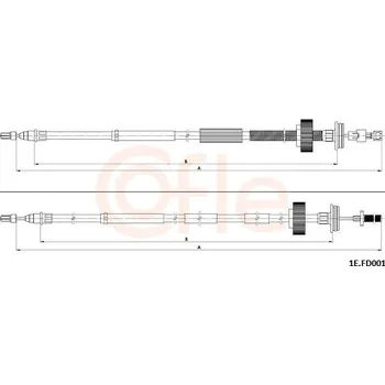 Auto-moto Lanovod parkovací brzdy COFLE 92.1E.FD001