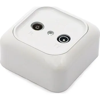 Elektrická zásuvka Anténní zásuvka nástěnná Satel / Zamel bílá