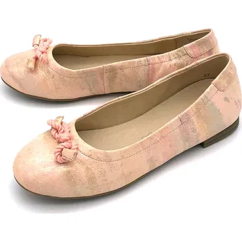 Dámské baleríny Dámské kožené baleríny 9-9-22102-28-586 Caprice růžová Barva: ROSE FOIL, Velikost: 39