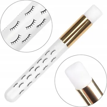 Kosmetický štětec Kartáček na čištění řas bílý Lash Brush s řasinkami