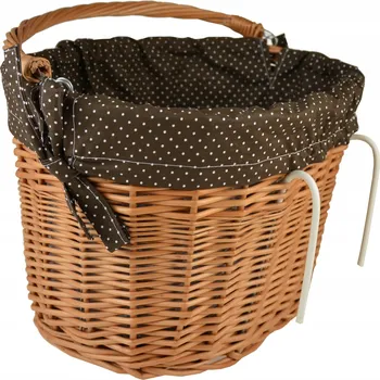 košík na kolo Proutěný KOŠÍK NA KOLO na řídítka + VLOŽKA