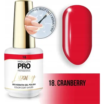 Přípravek na nehty 18. CRANBERRY - Profesionální hybridní lak s konzistencí UV/LED gelu L