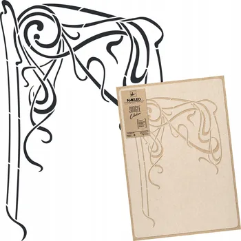 Šablona Malířská OPAKOVANĚ POUŽITELNÁ L 59x95cm DEKOR Art Nouveau SECESNÍ ORNAMENT