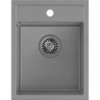 Granitový dřez Jednokomorový granitový dřez myQ London 10 S, šedý