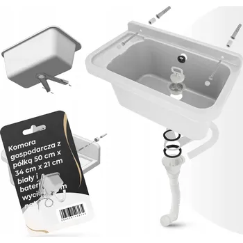 Obraz Jednokomorový dřez TRNS polypropylen bílý