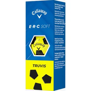 Golfový míček Callaway balls ERC Soft 25 - Truvis žluté 3-vrstvé 3ks
