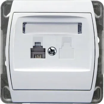 Elektrická zásuvka Telefonní zásuvka nástěnná Ospel bílá