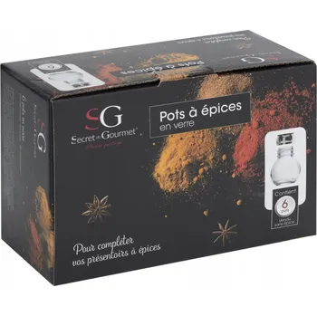 Sklenice MALÉ SKLENĚNÉ SKLENIČKY S VÍČKEM SADA 6 KUSŮ