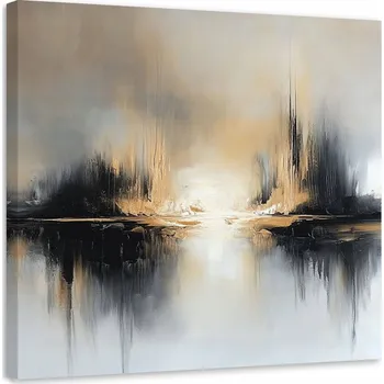 Obraz Obraz na plátně, Abstrakt Béžově šedá 30x30