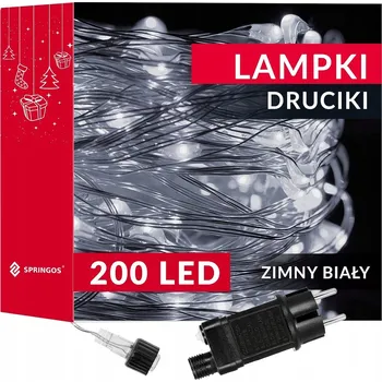 Vánoční dekorace Vánoční osvětlení na stromeček Springos venkovní 23 m 101 - 200 světýlek