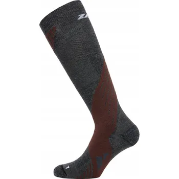 Pánské ponožky Lyžařské Ponožky Zanier Alpine Socks S Šedo-Hnědé