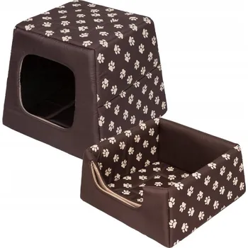Pelíšek pro psa Hobbydog bouda pro psa hnědá 37 cm x 37 cm