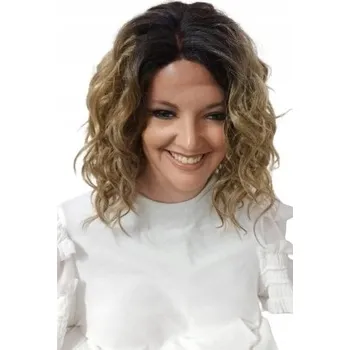 Paruka Paruka polodlouhé syntetické vlasy blond melír