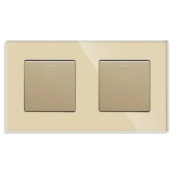 vypínač SKLENĚNÝ KLASICKÝ MECHANICKÝ SPÍNAČ SVĚTLA - TLAČÍTKOVÝ