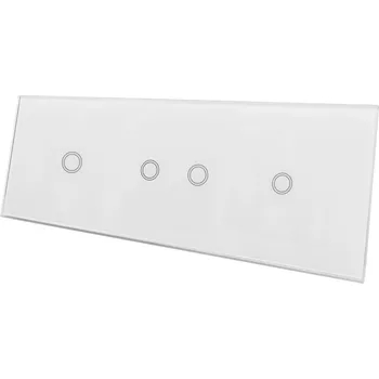 vypínač SKLENĚNÝ DOTYKOVÝ SPÍNAČ 1+2+1 BÍLÝ