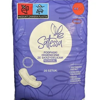 Menstruační vložka Hygienické vložky s křidélky Satessa Normal 20 kusů