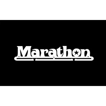 Věšák Marathon #1 BÍLÝ Věšák na medaile Kovový 60 cm