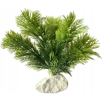 umělá květina ZELENÁ UMĚLÁ ROSTLINA DO AKVÁRIA DEKORACE TERÁRIA 15 CM