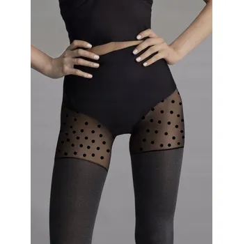 Dámské punčochy Vzorované Punčocháče Fiore Midtown Girl 30 DEN, vícebarevné Melange, velikost 4