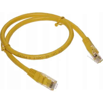 Síťový kabel Propojovací kabel RJ45/6/0,5-ŽLUTÝ kat.6 žlutý 0,5 m