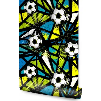 Fototapeta Tapeta pro teenagery GEOMETRICKÝ vzor Fotbalový míč Sport