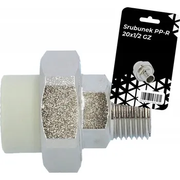 Fitinka Šroubení s vnitřním závitem PP PP-R pro svařování, průměr fi 20x1/2 palce VNĚJŠÍ ZÁVIT