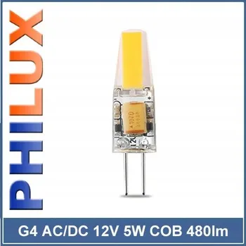 Žárovka LED žárovka G4 12V AC/DC 5W COB 480lm teplá bílá mini
