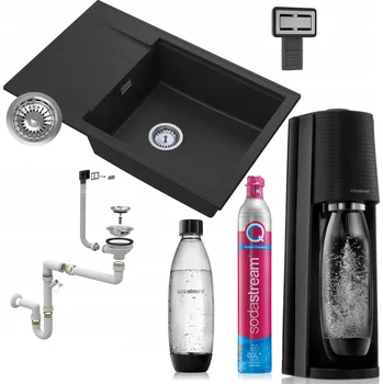 Obraz Jednokomorový dřez Granitan LOUIS, černý granit