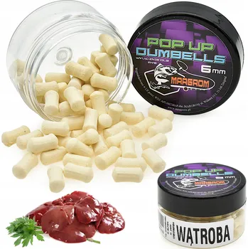 Boilies Plovoucí pelety POP UP 6mm Margrom JÁTRA SVĚTLÁ Method Feeder