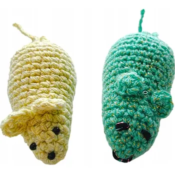 Hračka pro kočku Pro kočky myš Mruu&Pruu 2 pro kočky myšky mátová + béžová