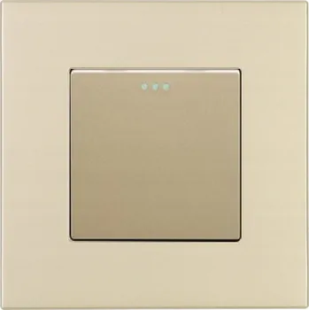 vypínač SPÍNAČ SVĚTLA 1K JEDNOPÓLOVÝ SCHODIŠŤOVÝ KLÁVESOVÝ PLAST ZLATÝ