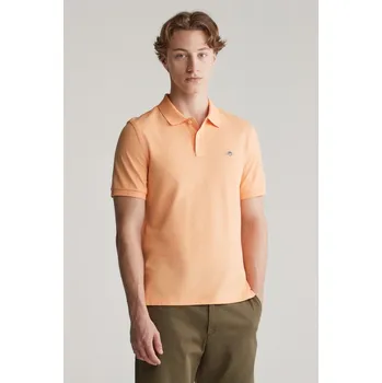 Pánská košile POLOKOŠILE GANT REG SHIELD SS PIQUE POLO PEACHY ORANGE