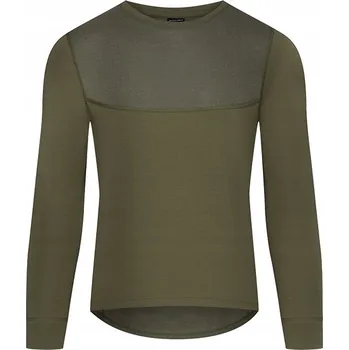 Pánské tričko Tričko pánské tričko s dlouhým rukávem MERINO Khaki S