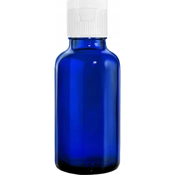 Láhev LAHEV 50ML MODRÁ S BÍLÝM VÍČKEM FLIP-TOP
