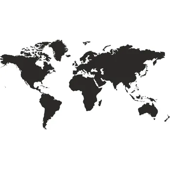 Obraz ŠABLONA NA MALOVÁNÍ MAPY SVĚTA XXL 150 cm
