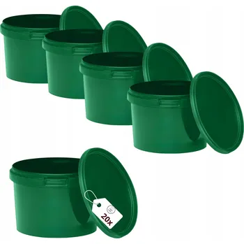 Dóza na potraviny Vědro 20x 0,5L na potraviny ZELENÉ s víkem