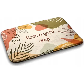 Koupelnová předložka Absorpční koupelnová předložka s geometrickým a rostlinným vzorem