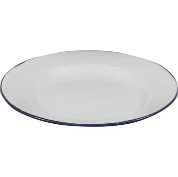 Talíř Turistický talíř kempingový ocelový bílý