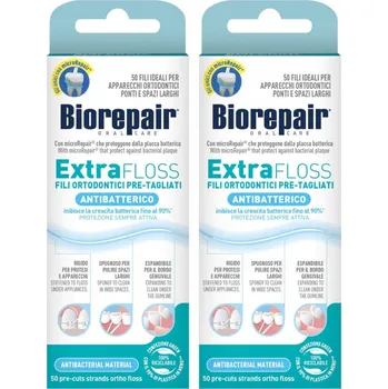 Dentální hygiena Dentální ortodontická nit na zuby Biorepair (2x50 ks)