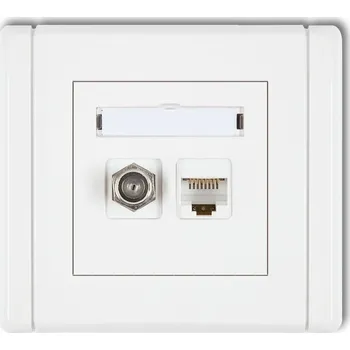 Elektrická zásuvka Anténní zásuvka nástěnná Karlik bílá