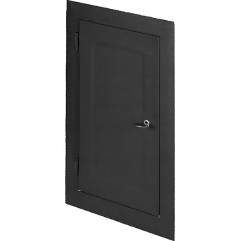 Obraz ČISTÍCÍ DVÍŘKA DVOJITÁ KOVOVÁ NA ZÁMEK 15x25 GRAFIT