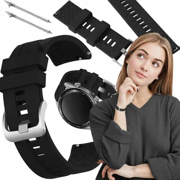 Řemínek na hodinky Řemínek pro Devill Bianka 42mm chytré hodinky černý řemínek 20mm s teleskopy