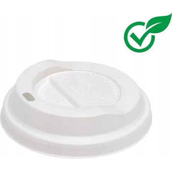 Jednorázové nádobí Víčko C-PLA na kelímek bílé 90mm 1000ks