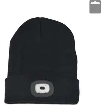 Čepice Čepice s LED svítilnou, USB nabíjení, velikost L, černá MAAN